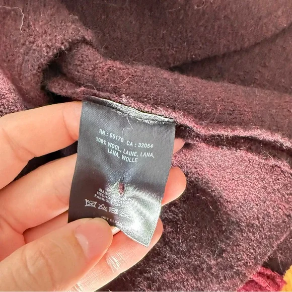 Anthropologie Rosie Neira 100% Wool Purple Ruffle Blazer Jacket Witchy S - Picture 8 of 10